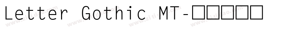 Letter Gothic MT字体转换
